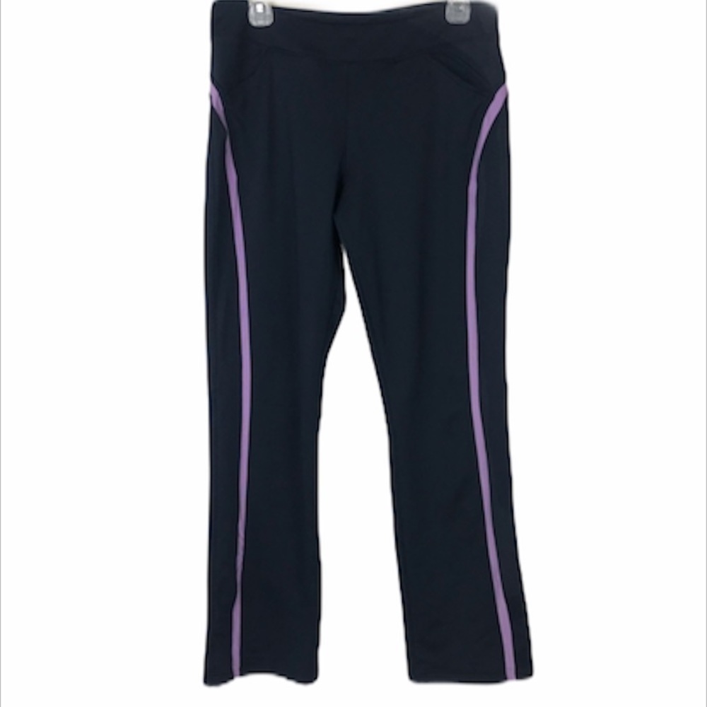 Nike Fit Dry Running Yoga Pants Pockets Navy Athletic Gym Navy